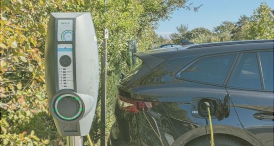Laadpaal met elektrische auto
