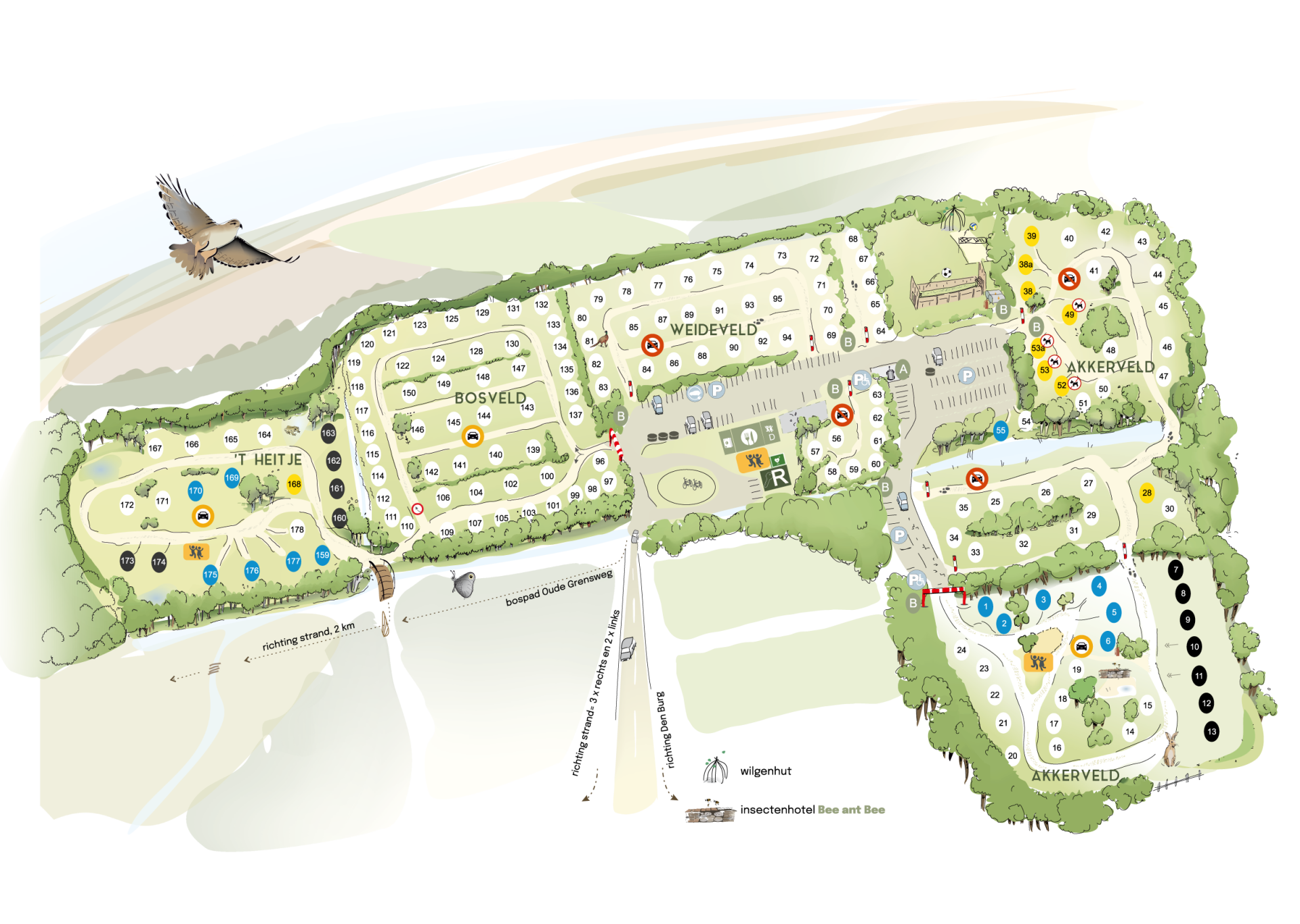 Plattegrond van vakantiepark De Bremakker